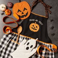 Trick or Treat Embroidered Apron Set