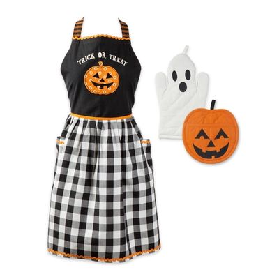 Trick or Treat Embroidered Apron Set
