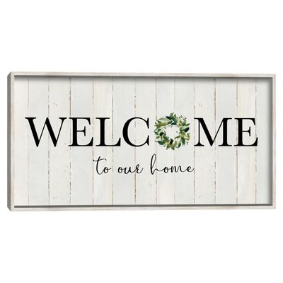 Welcome To Our Home Wreath Wall Plaque
