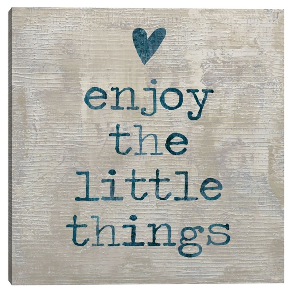 Blue Enjoy the Little Things Wall Plaque