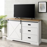 White Sliding Door and 3-Drawer Sideboard