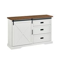 White Sliding Door and 3-Drawer Sideboard