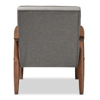 Gray Button-Tufted Sawyer Accent Chair