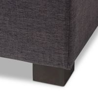 Dark Gray Tufted Contemporary Storage Bench