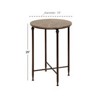 Modern Metal and Marble Accent Table