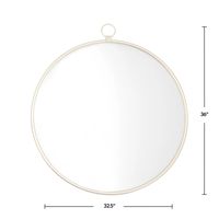 Round Gold Metal Mirror with Ring