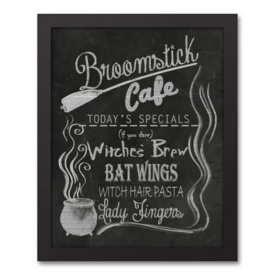 Broomstick Cafe Framed Canvas Art Print