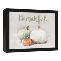 Thankful Pumpkins Framed Canvas Art Print