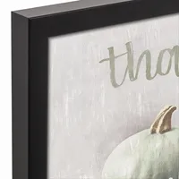 Thankful Pumpkins Framed Canvas Art Print