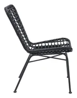 Black Lena Outdoor Dining Chairs, Set of 2