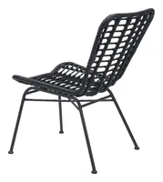 Black Lena Outdoor Dining Chairs, Set of 2