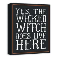 Wicked Witch Lives Here Canvas Art Print