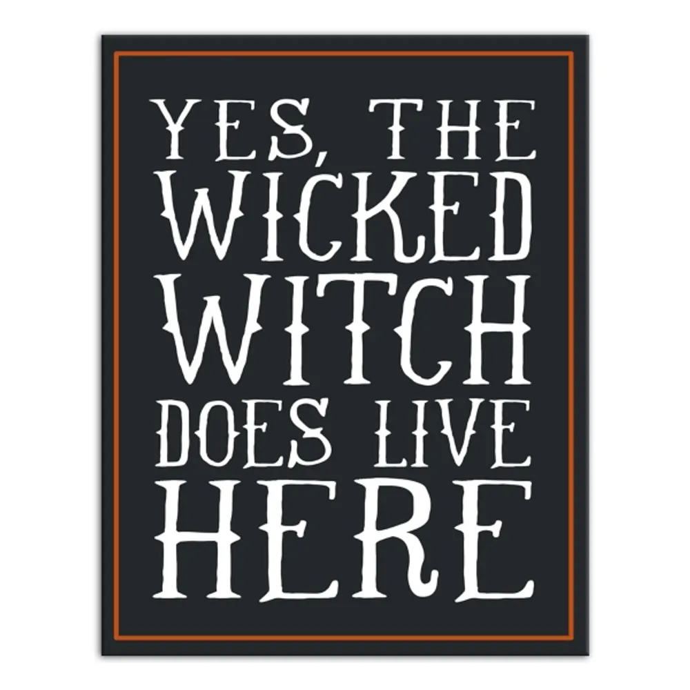 Wicked Witch Lives Here Canvas Art Print