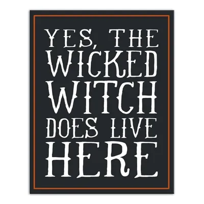 Wicked Witch Lives Here Canvas Art Print