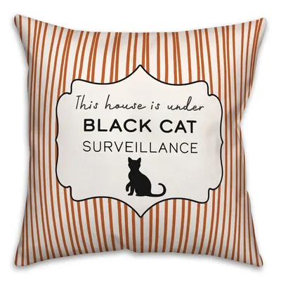 Under Black Cat Surveillance Pillow