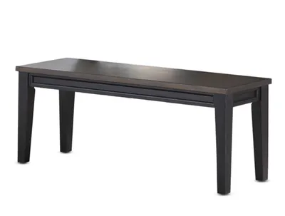 Ebony and Driftwood Two-Tone Bench