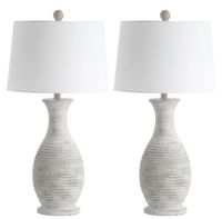 Gray Jug Base Table Lamps, Set of 2