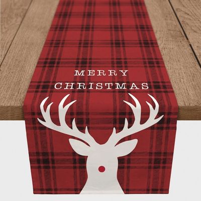 Merry Christmas Rudolf Table Runner