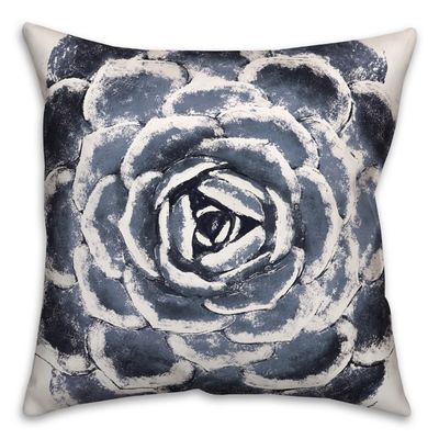 Navy Large Succulent Pillow