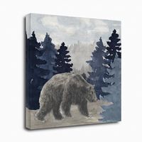 Blue Cliff Mountains Bear I Canvas Art Print