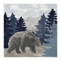 Blue Cliff Mountains Bear I Canvas Art Print