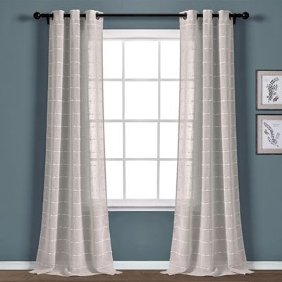 Sheer Textured Curtain Panel Set