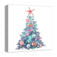 Coastal Christmas Tree Canvas Art Print