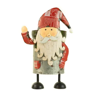 Recylced Iron Santa Canister