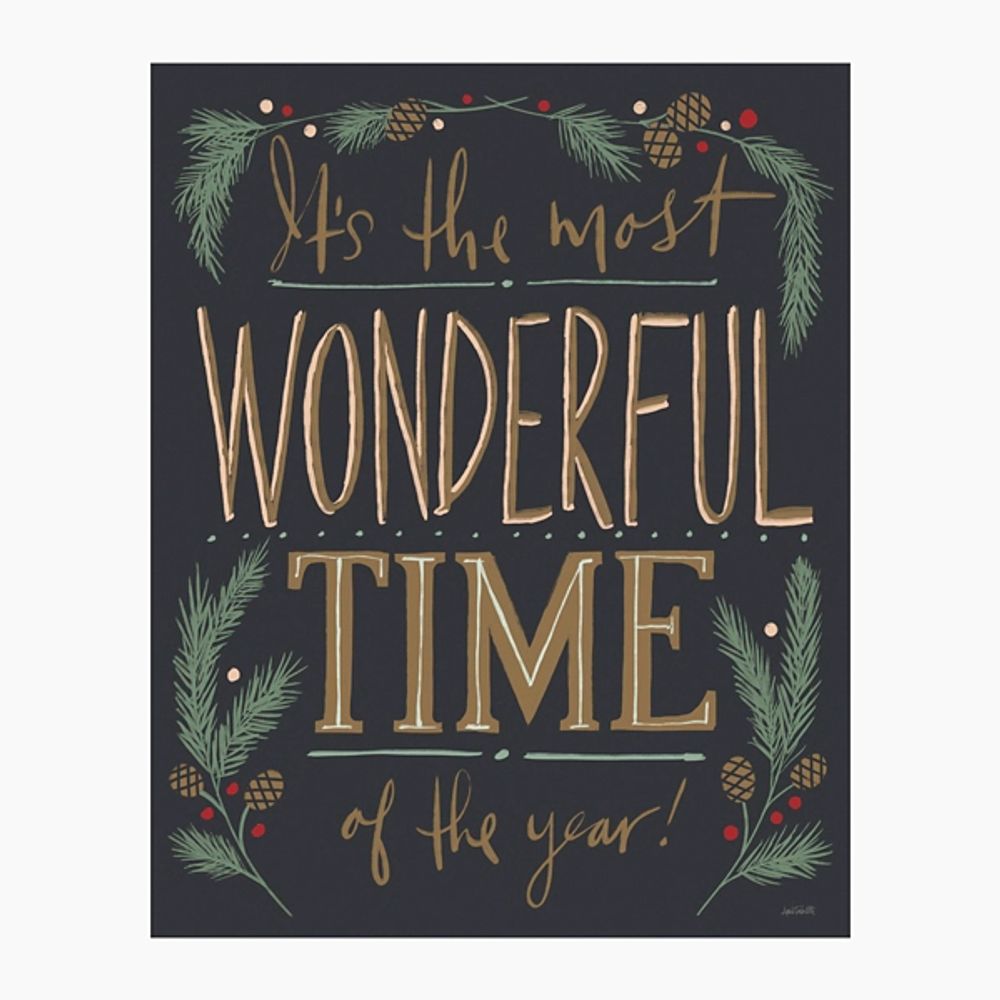 Black Most Wonderful Time Canvas Art Print