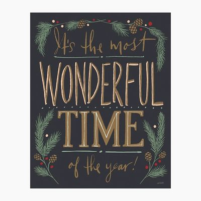 Black Most Wonderful Time Canvas Art Print