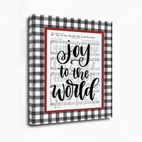 Joy To The World Music Sheet Canvas Art Print