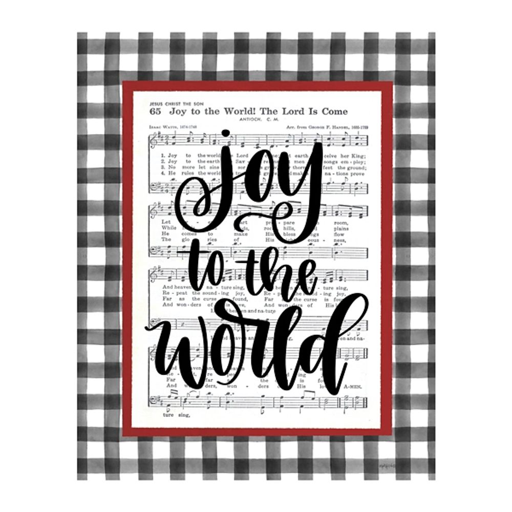 Joy To The World Music Sheet Canvas Art Print