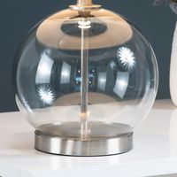 Gray Glass Globe Table Lamp