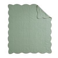 Oversized Quilted Scalloped Edge Throw