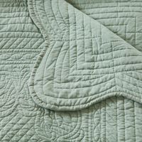 Oversized Quilted Scalloped Edge Throw