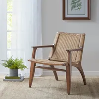 Mid-Century Modern Rattan Accent Chair