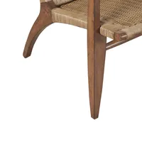 Mid-Century Modern Rattan Accent Chair