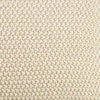 White Chunky Knit Square Pillow Cover