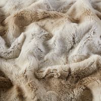 Light Brown Faux Fur Oversized Throw Blanket