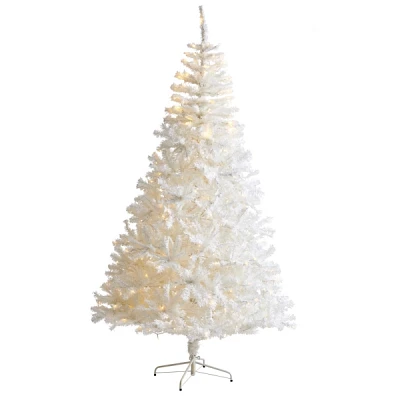 7.5 ft. Pre-Lit LED White Christmas Tree