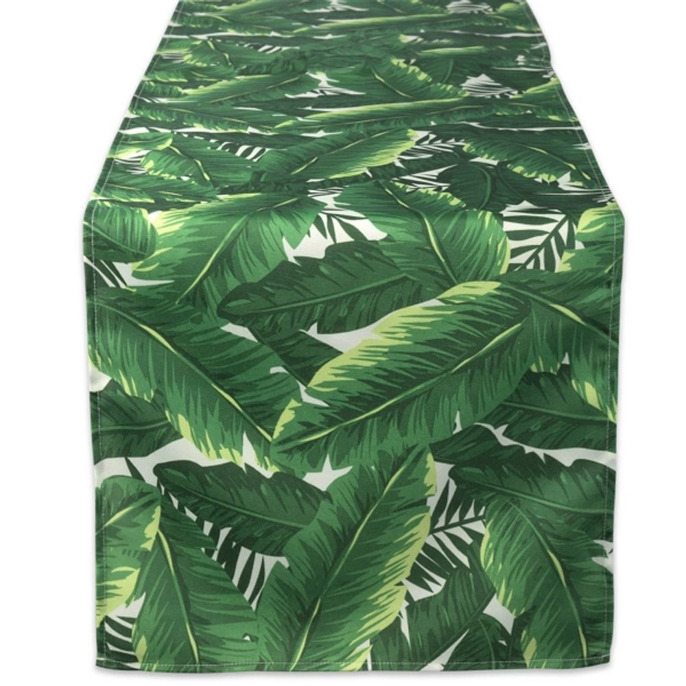 Banana Leaf Outdoor Table Runner, 108 in.