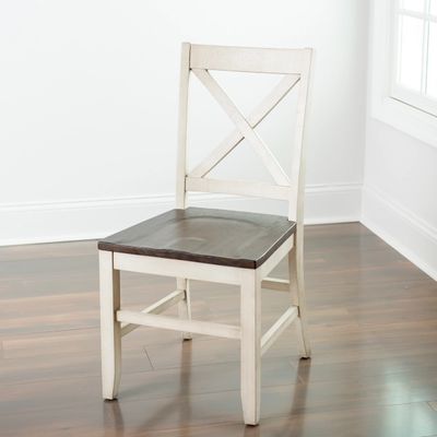 Dark Brown and Ivory Jackson Dining Chair