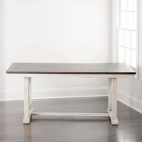 Dark Brown and Ivory Jackson Dining Table