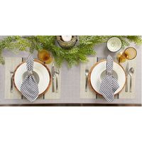 Black Stripe Woven Placemats, Set of 6