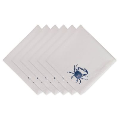 Blue Crab Printed Napkins, Set of 6