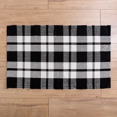 Black and White Buffalo Check Scatter Rug