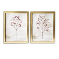 Blush Branches Framed Art Prints, Set of 2