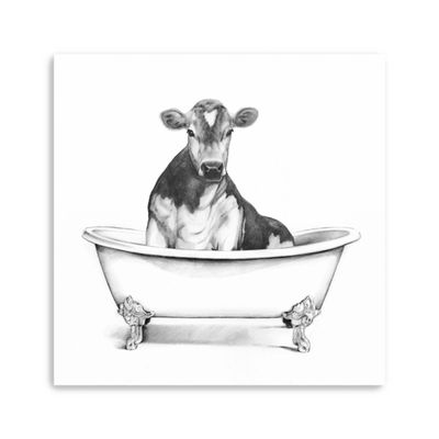 Clawfoot Cow Canvas Art Print