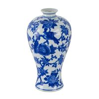 Blue Birds and Trees Porcelain Vase