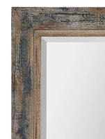 Distressed Wood Frame Wall Mirror